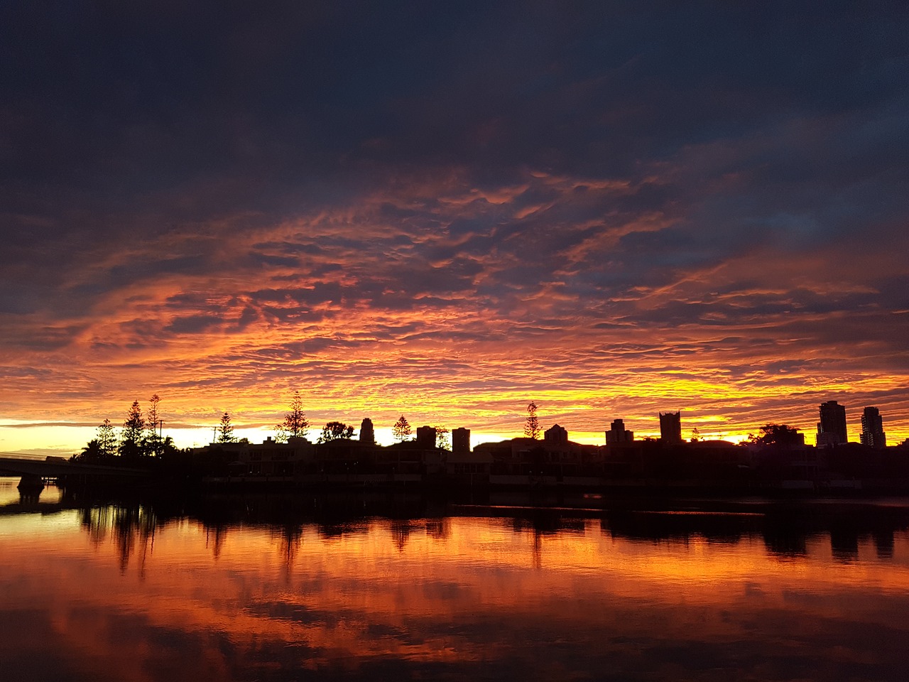 morning orange sunrise free photo