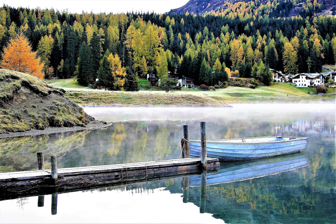 morning bridge lake free photo