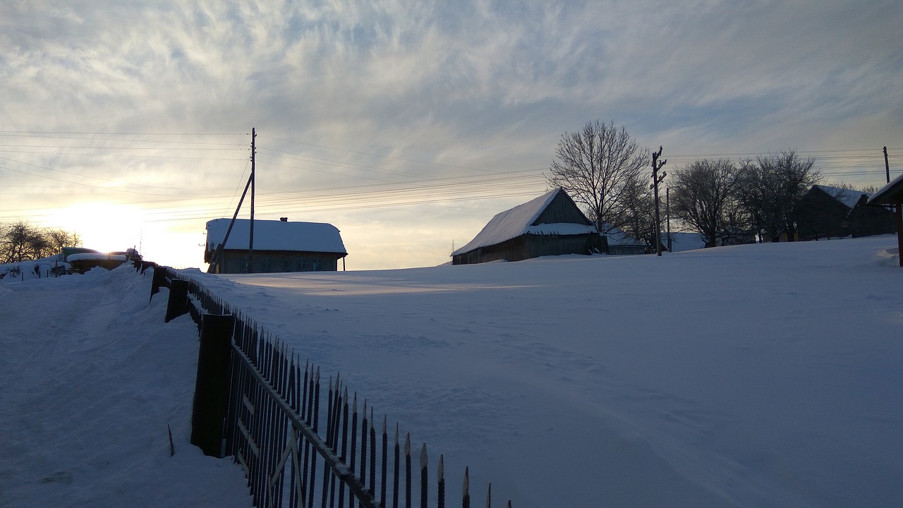 morning village the carpathians free photo