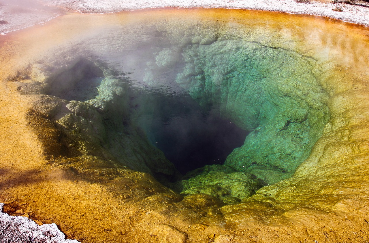 morning glory yellowstone yellowstone national park free photo