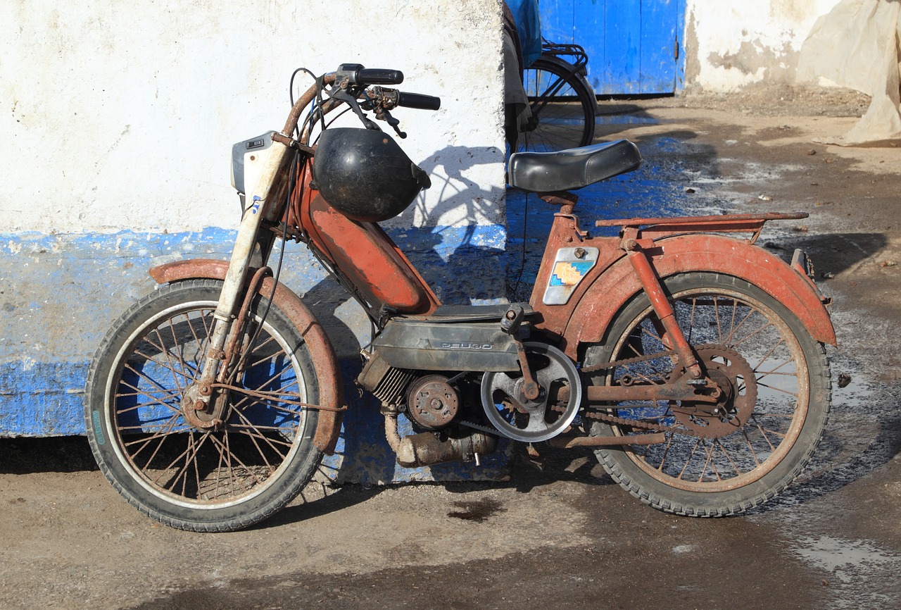 morocco essaouira moped free photo