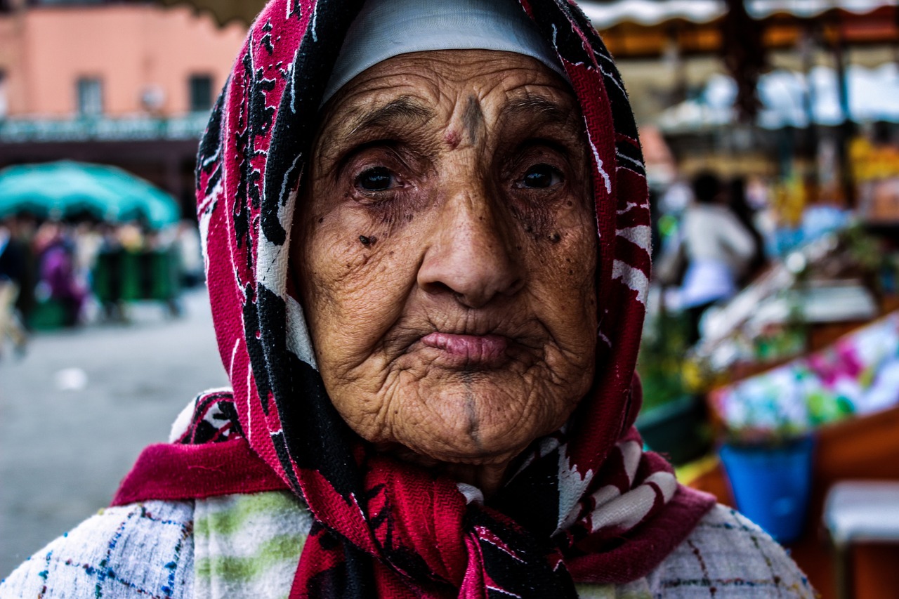 old woman morocco marrakech free photo