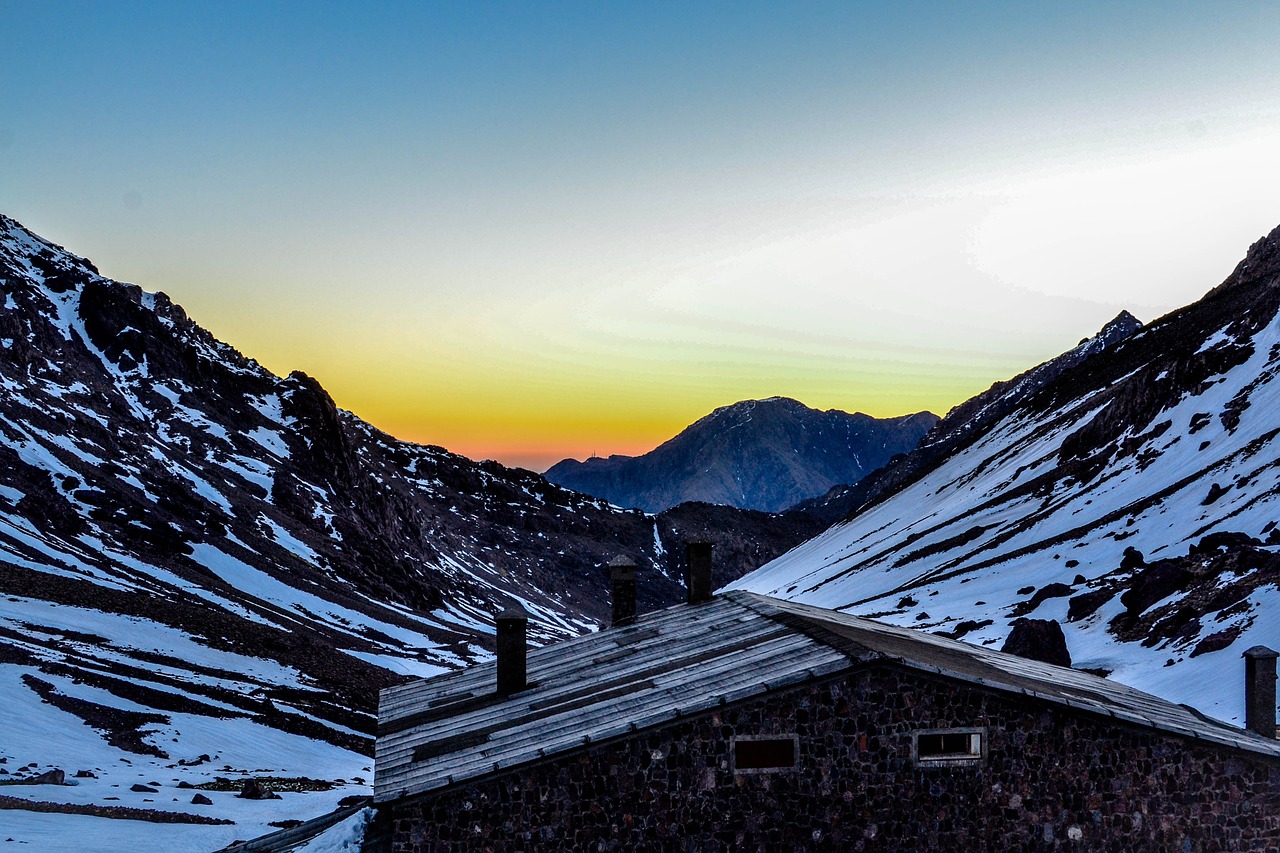 morocco twilight mountain free photo