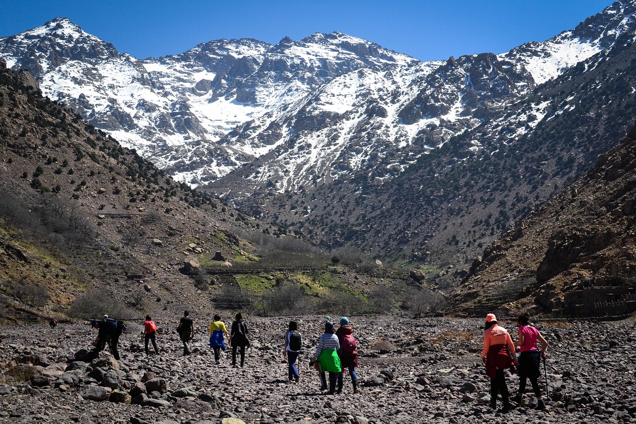 people mountain hiking free photo