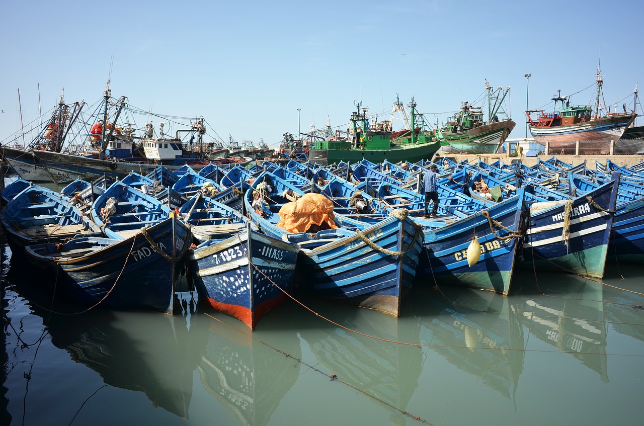 morocco boats port free photo