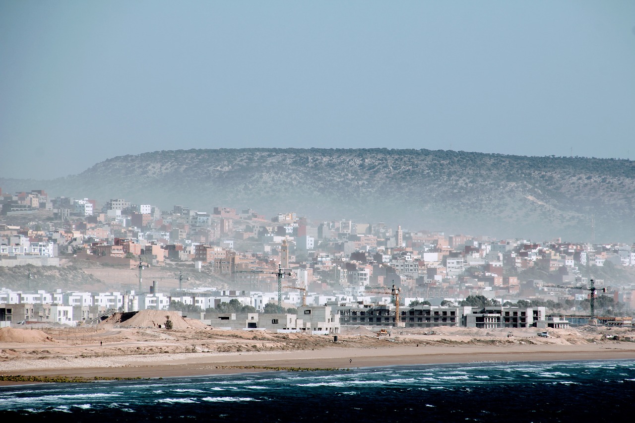 morocco beach building free photo