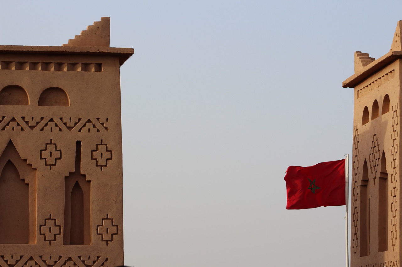 morocco flag wave free photo