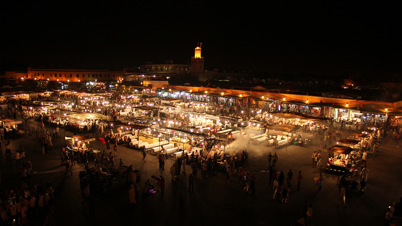 morocco marrakech night free photo