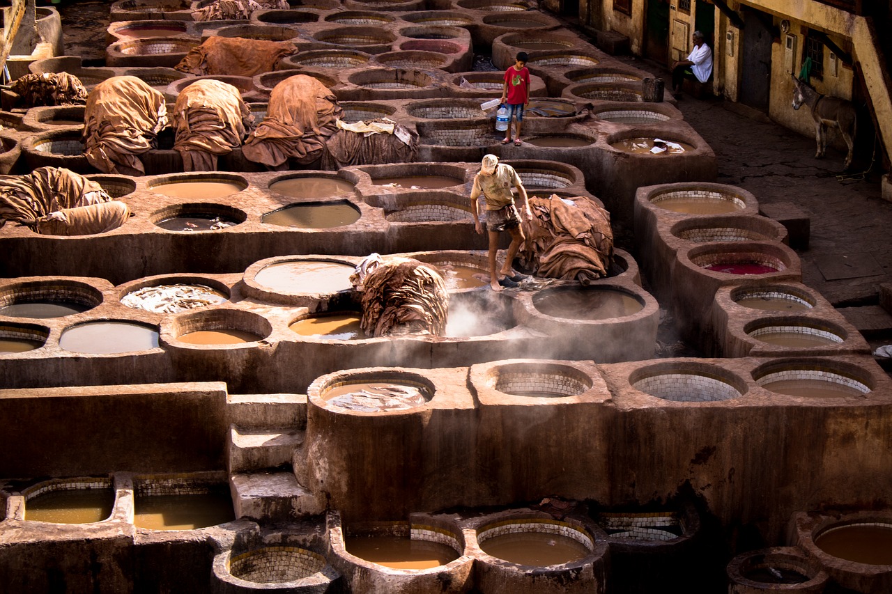 morocco  the tannery  skin free photo