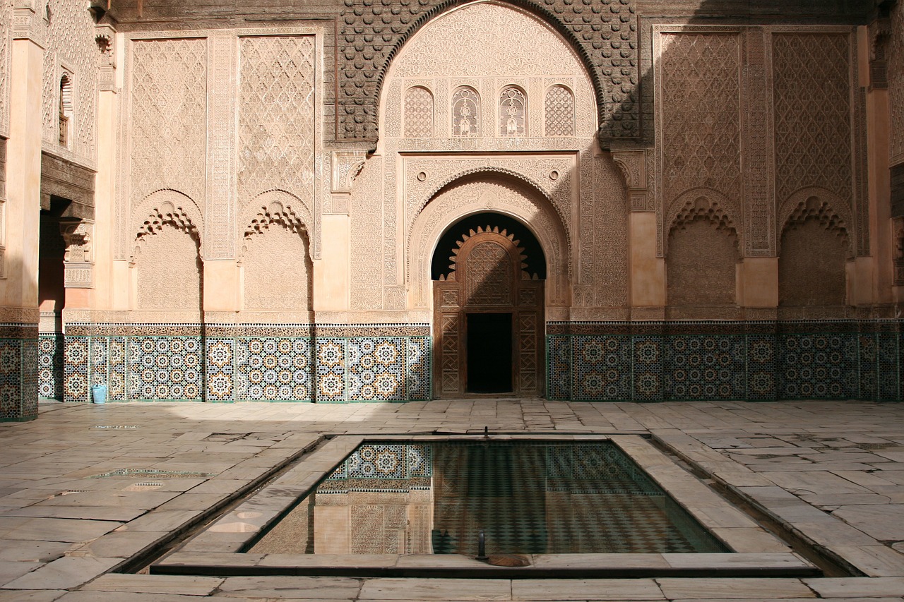 morocco point of interest courtyard free photo