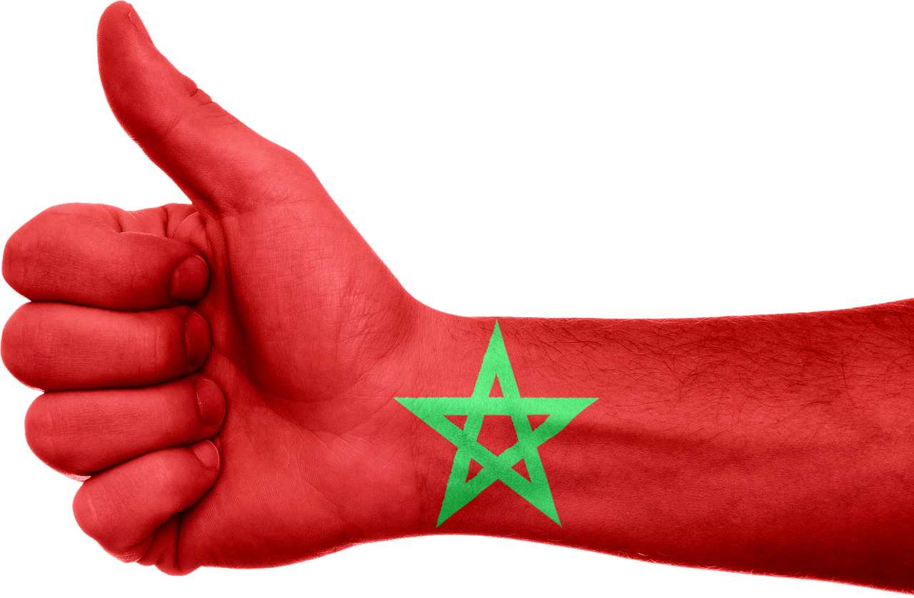 morocco flag hand free photo