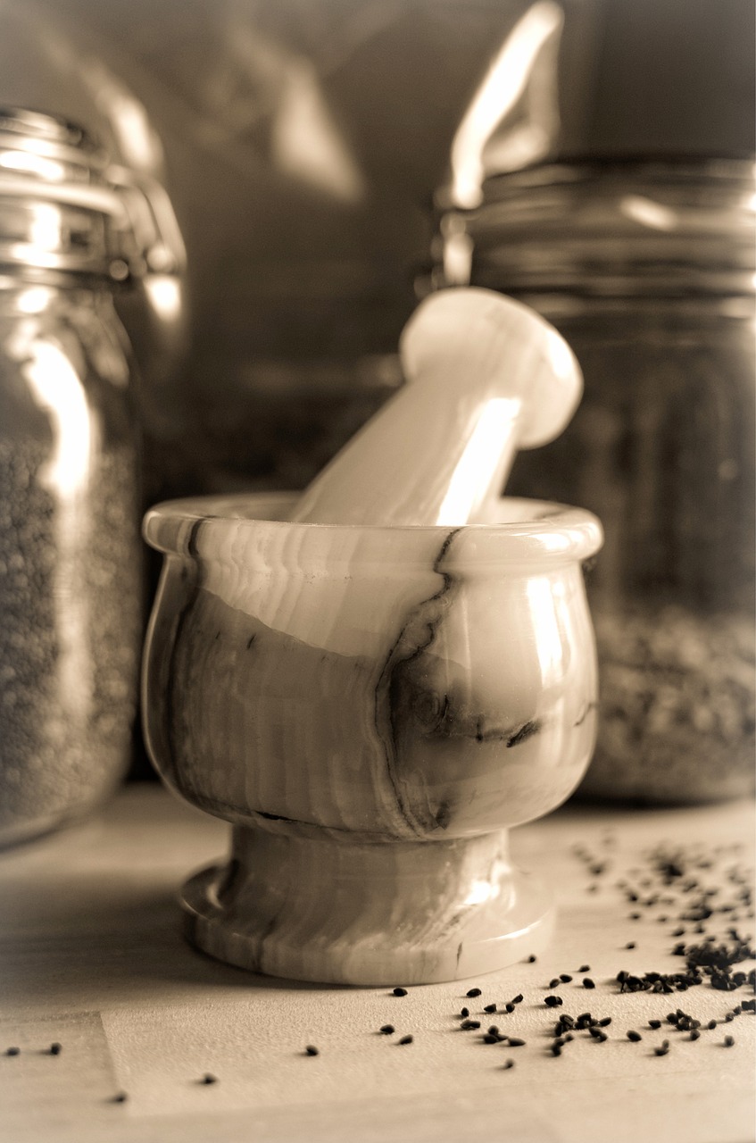 mortar kitchen spices free photo