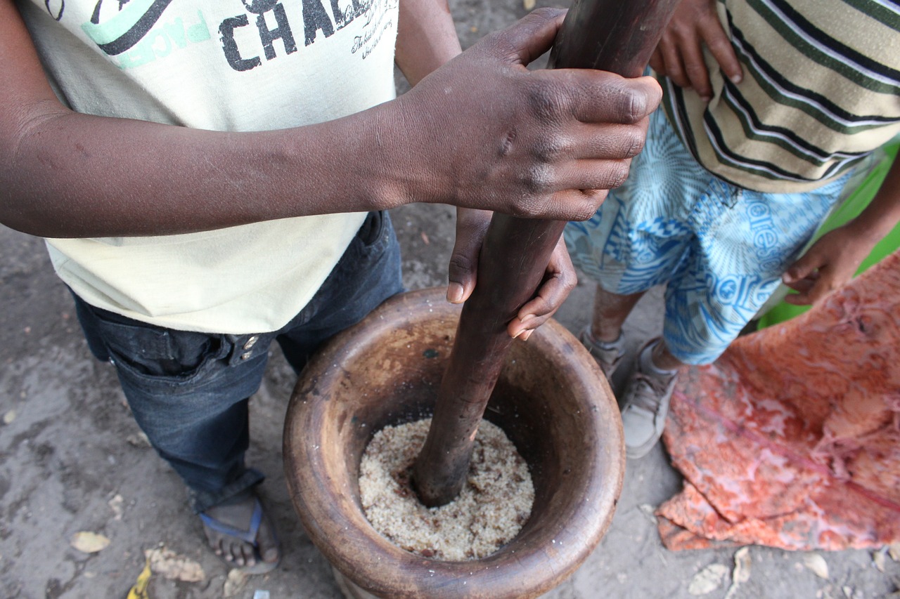 mortar and pestle peanut butter cups hand free photo