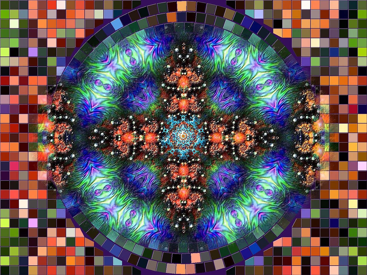 mosaic kaleidoscope form free photo