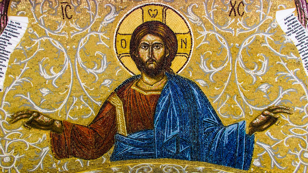 mosaic jesus christ cyprus free photo