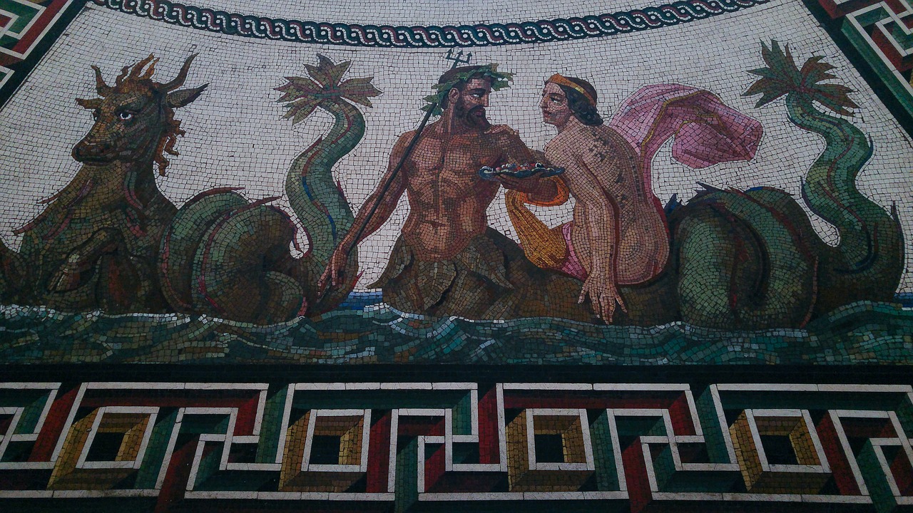 mosaic mythology antique free photo