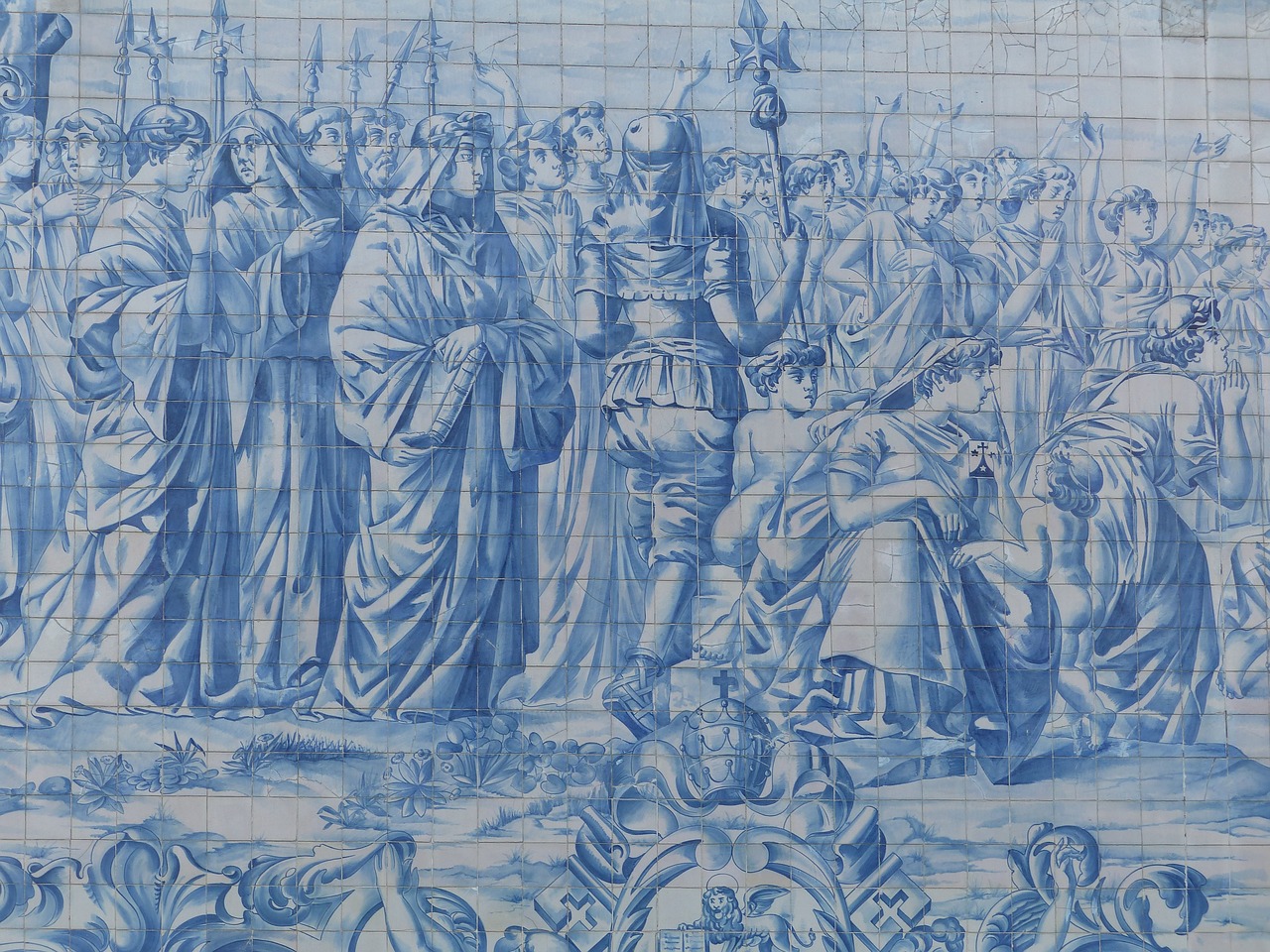 mosaic portuguese blue oporto free photo
