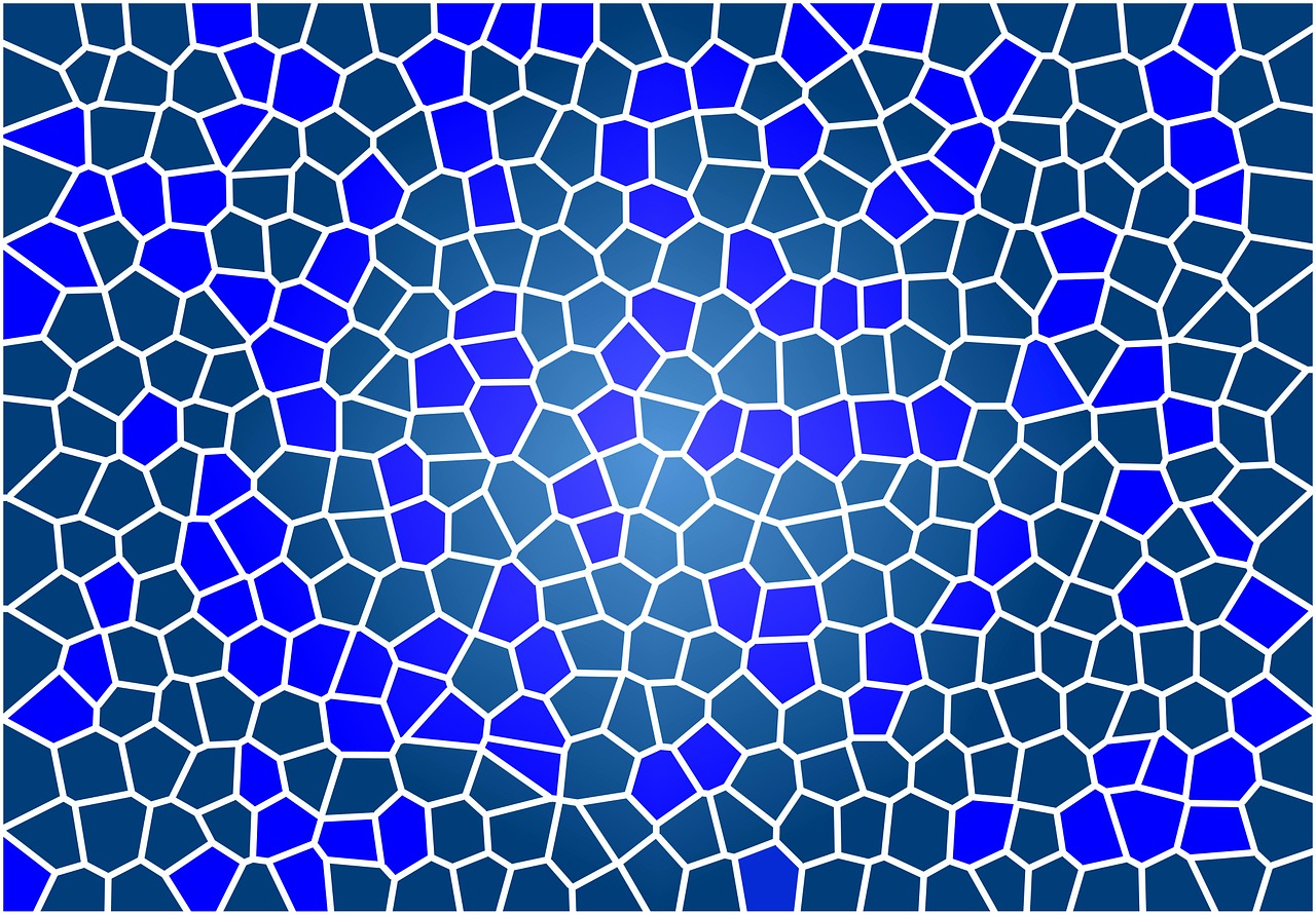 mosaic blue background free photo