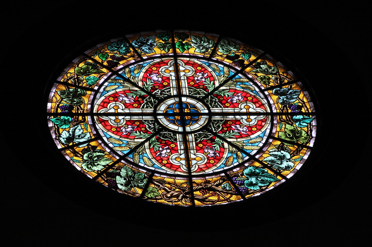 mosaic church window free photo