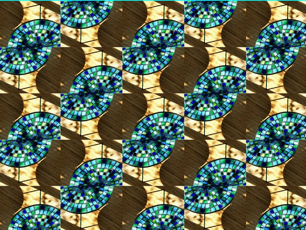 mosaic mosaic table pattern free photo