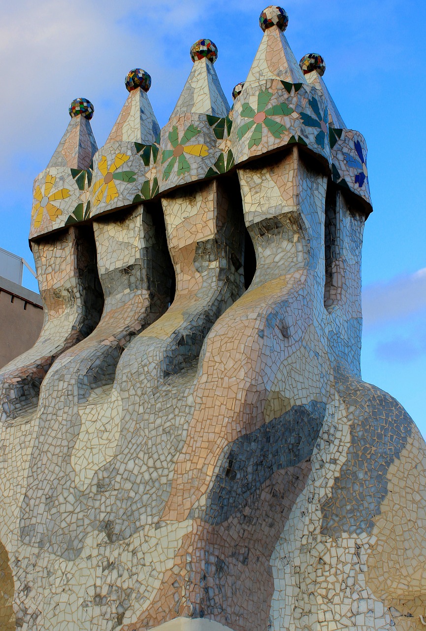 mosaic casa batlo barcelona free photo