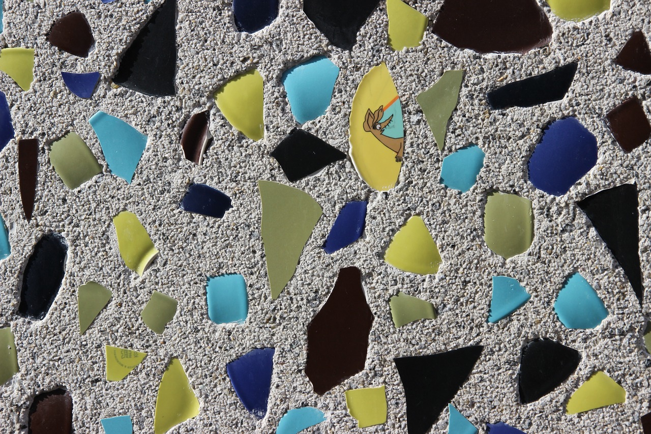 mosaic texture blue free photo