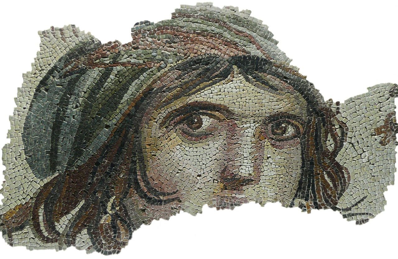 mosaic face eyes free photo