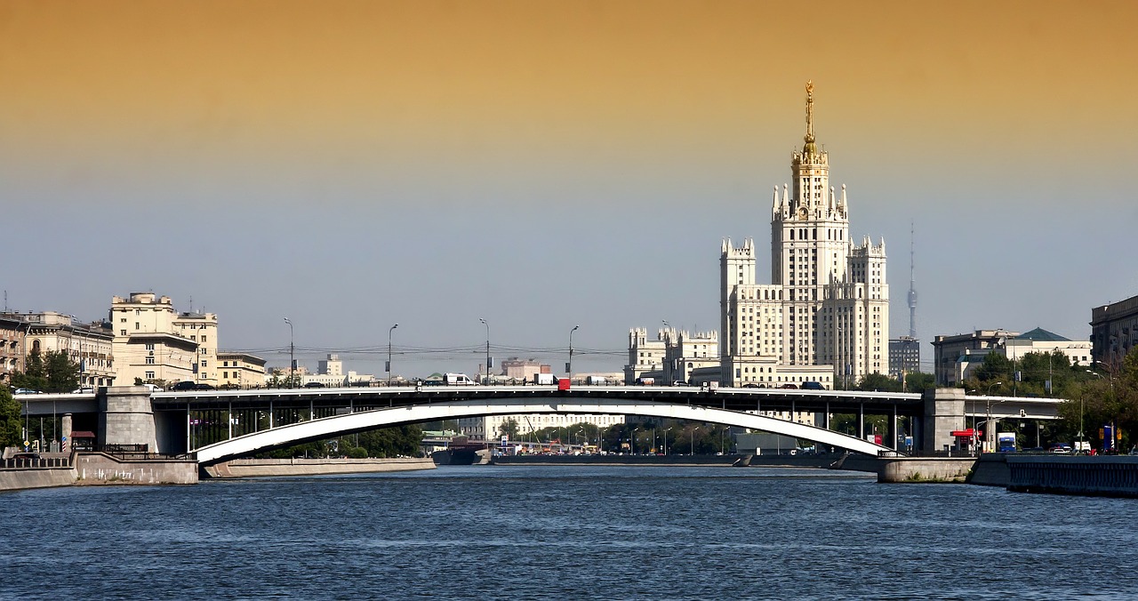 moscow bridge buildings free photo