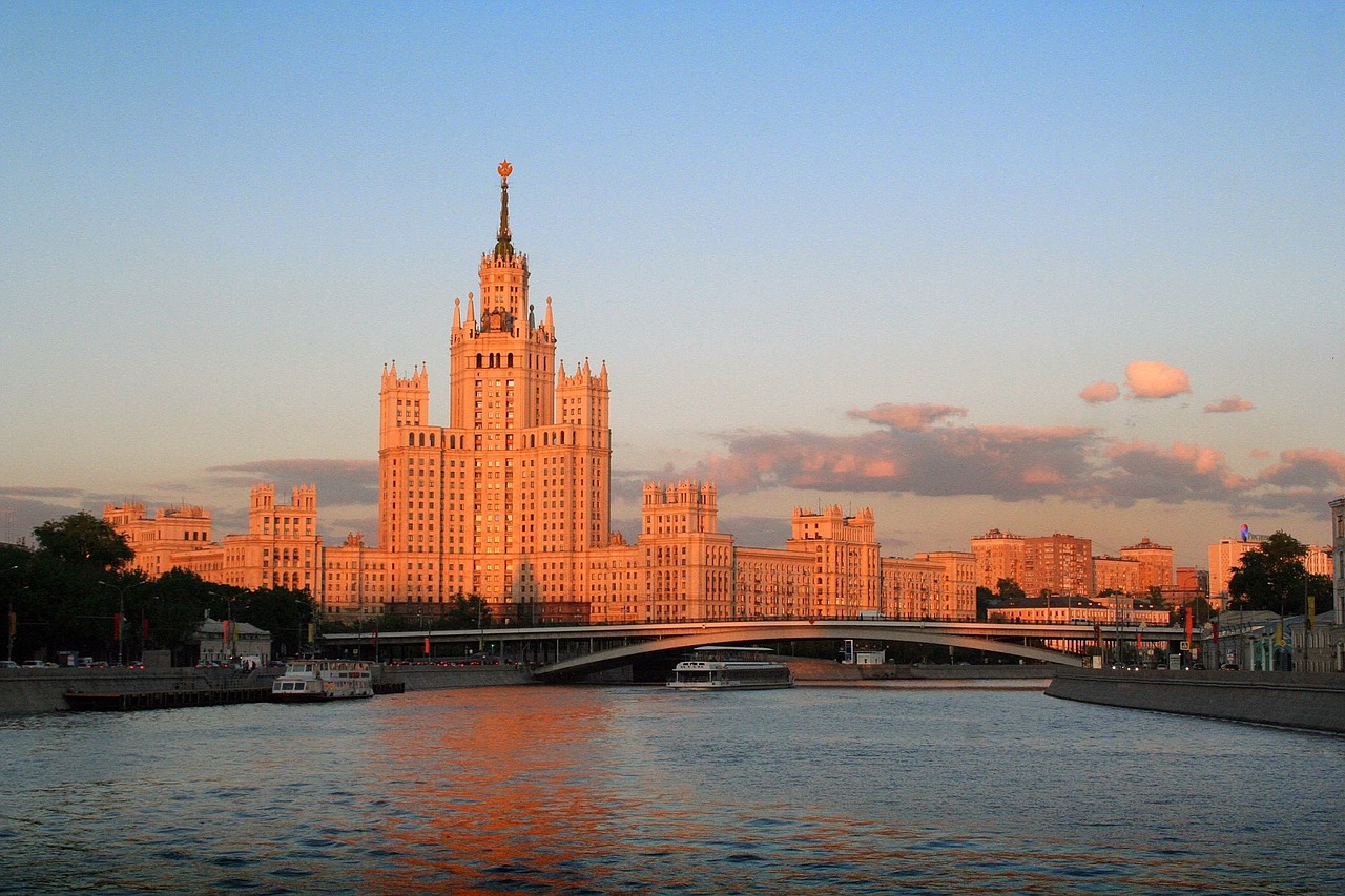moscow building sunset free photo