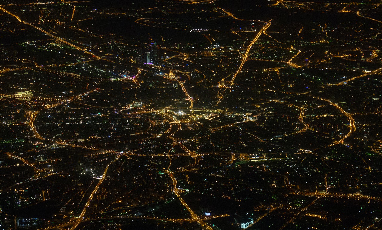 moscow night map free photo