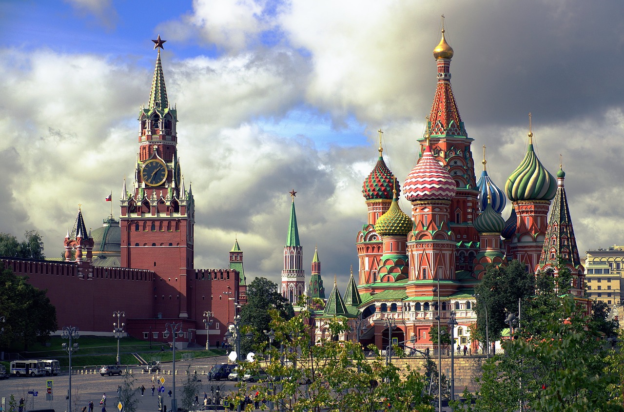 moscow  spasskaya tower  st basil's cathedral free photo
