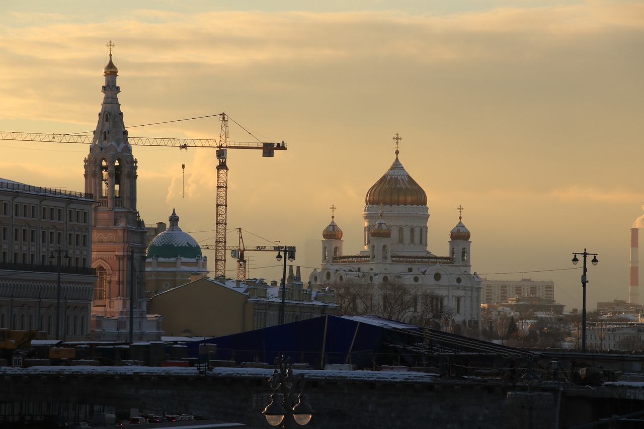 moscow  sunset  river free photo