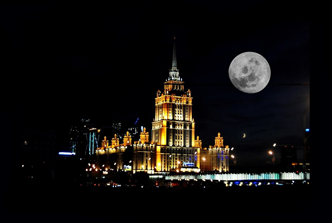 moscow russia moon free photo