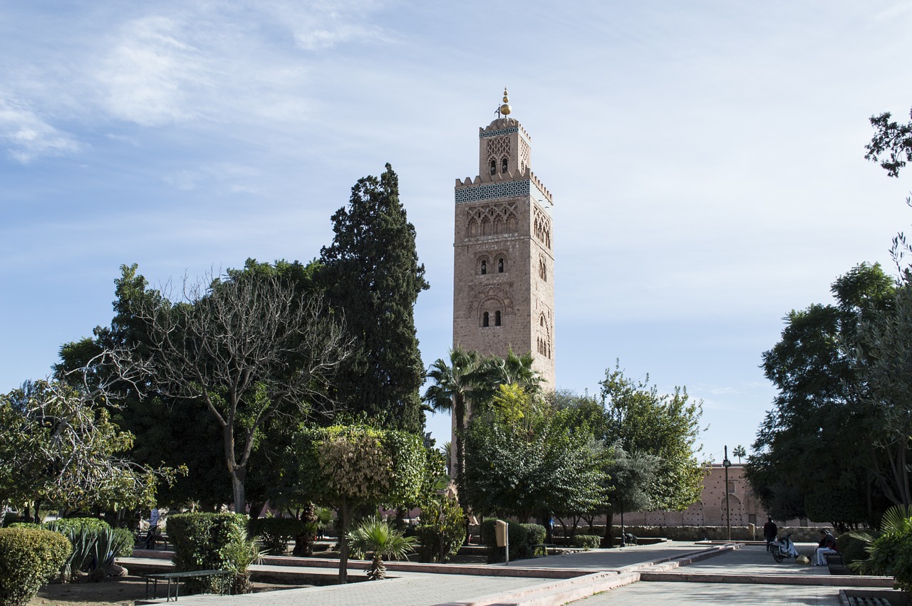 mosque marrakesh morocco free photo