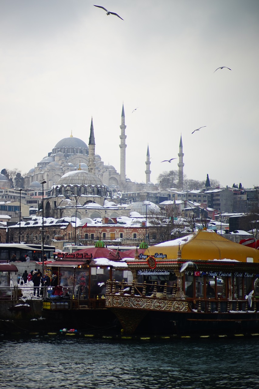 mosque snow turkey free photo