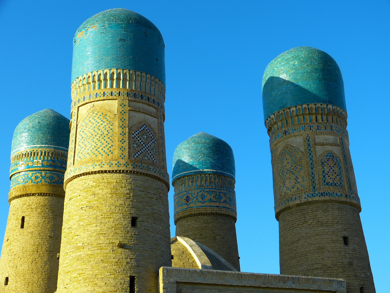mosque minor choir four minarets free photo