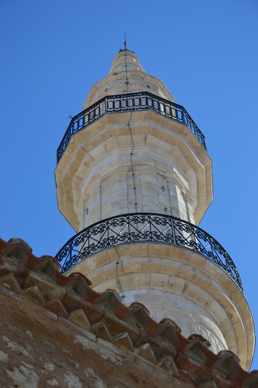mosque minaret crete free photo