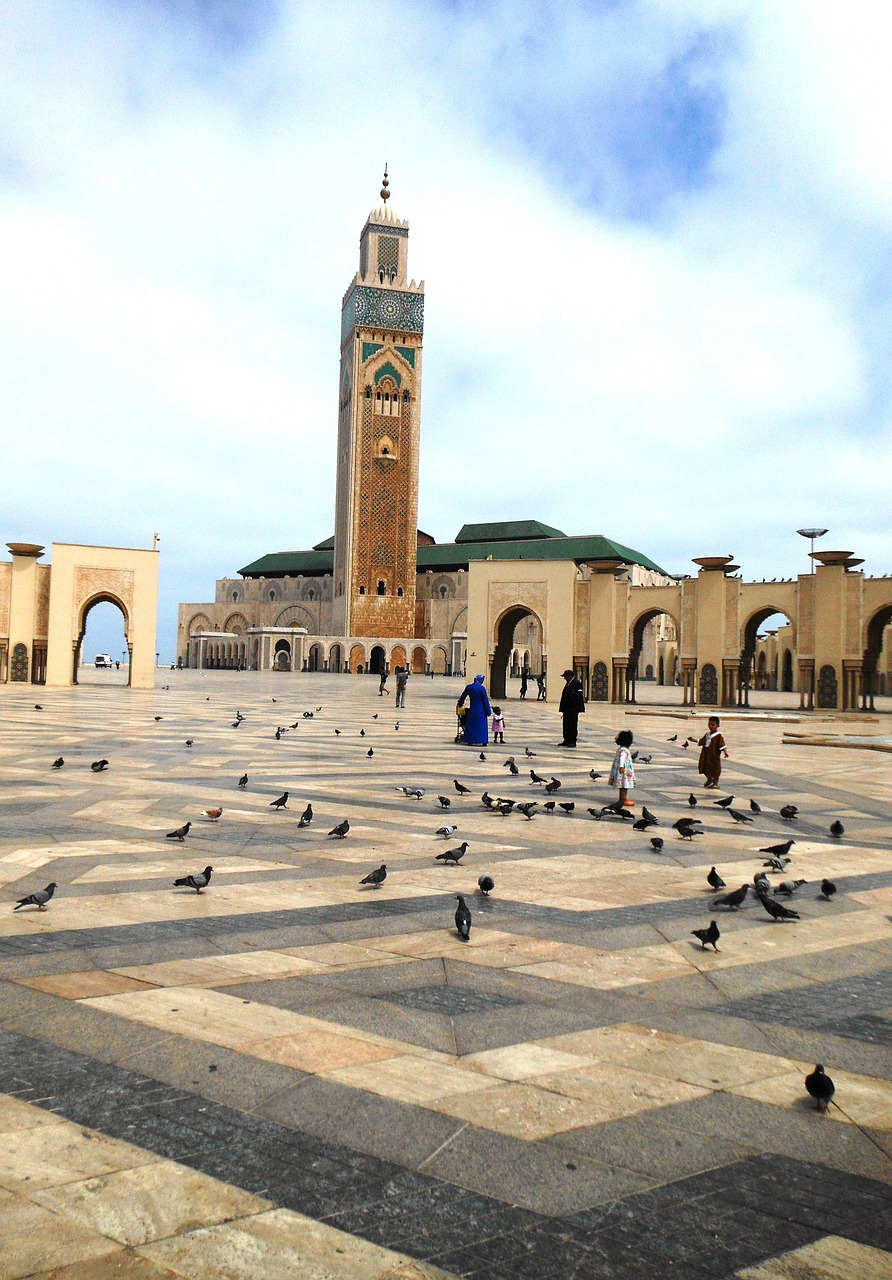 mosque hassan ii morocco free photo
