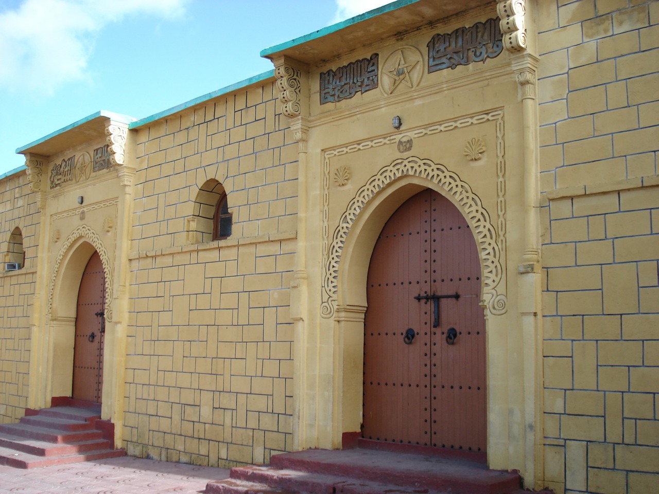 mosque arabic architecture morocco rabat free photo
