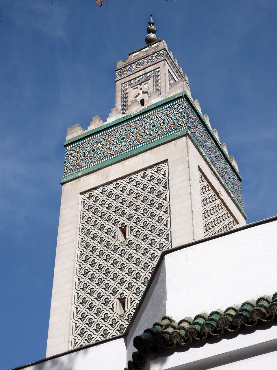 mosque  paris  minaret free photo