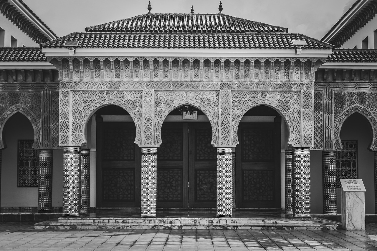 mosque  entrance  exterior free photo