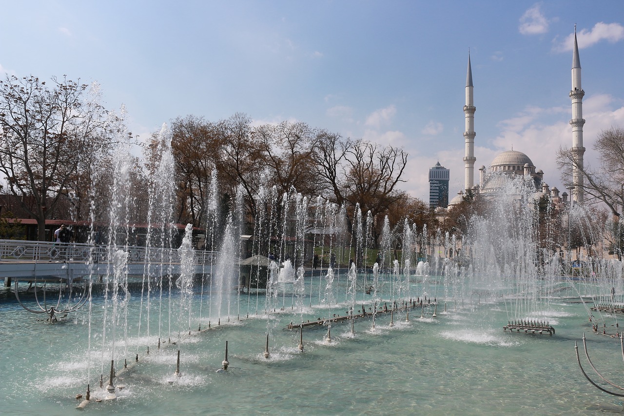 mosque  water  pool free photo