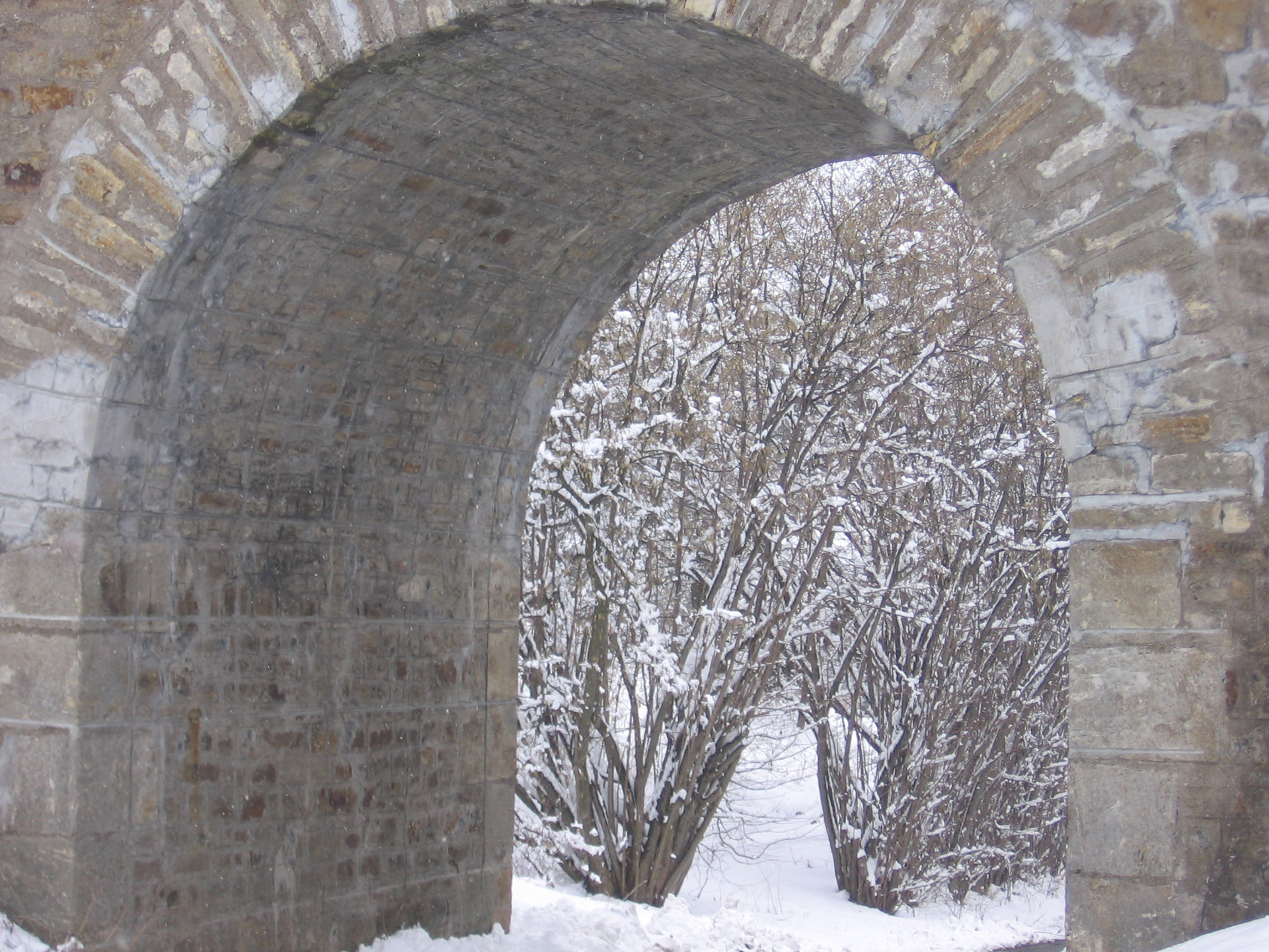 bridge winter snow free photo