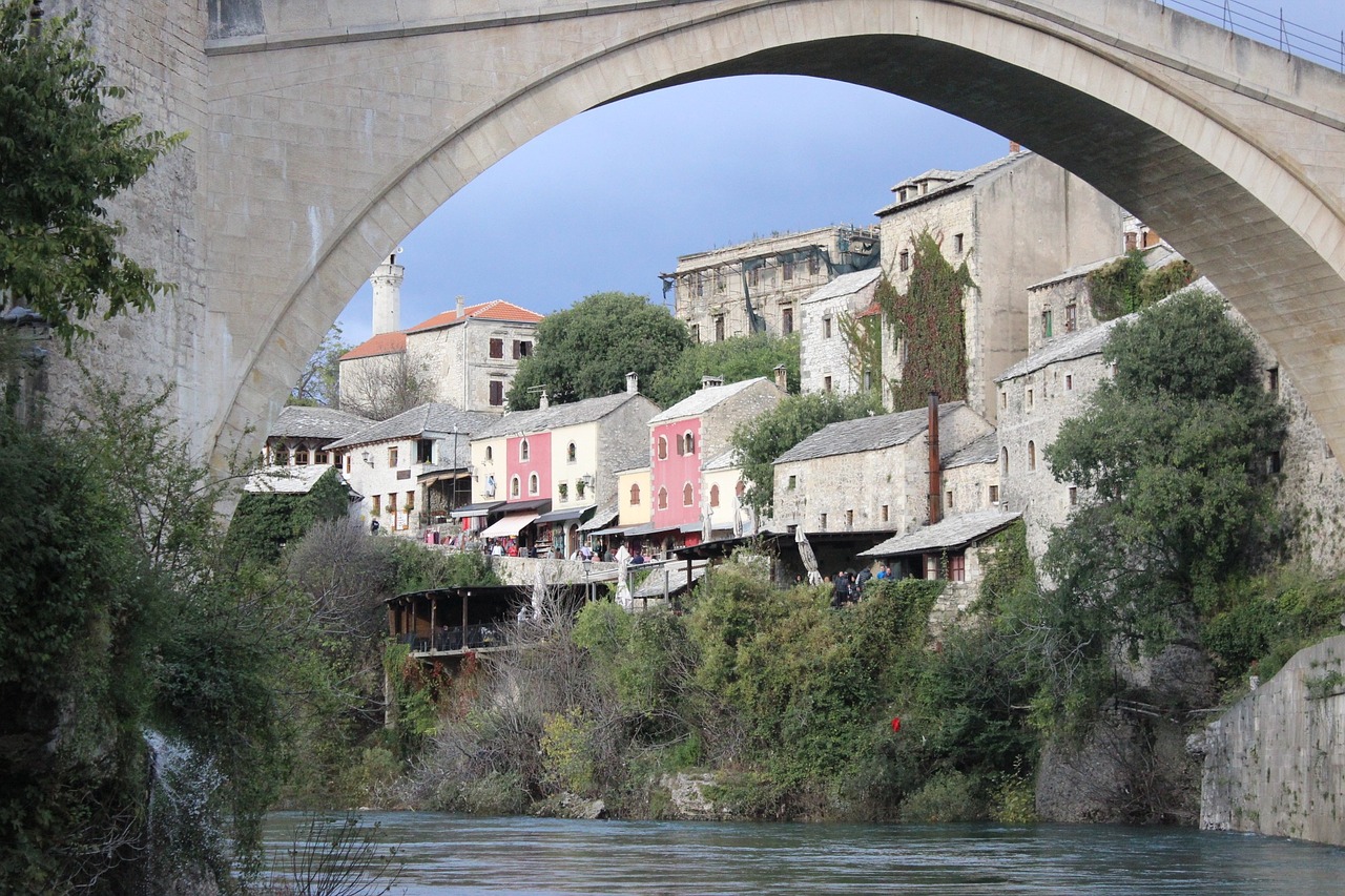 mostar bridge bosnia free photo