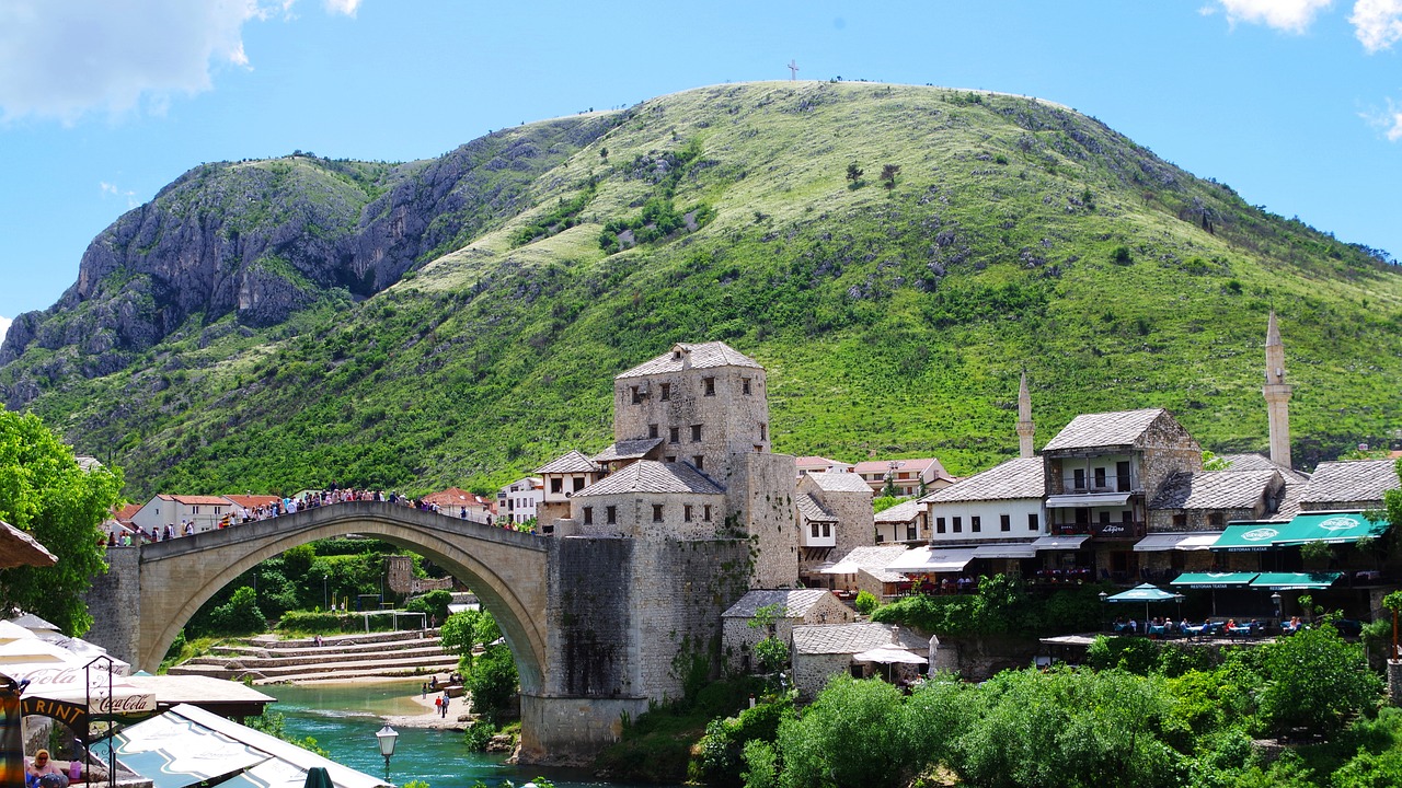 mostar  bridge  bosnia free photo