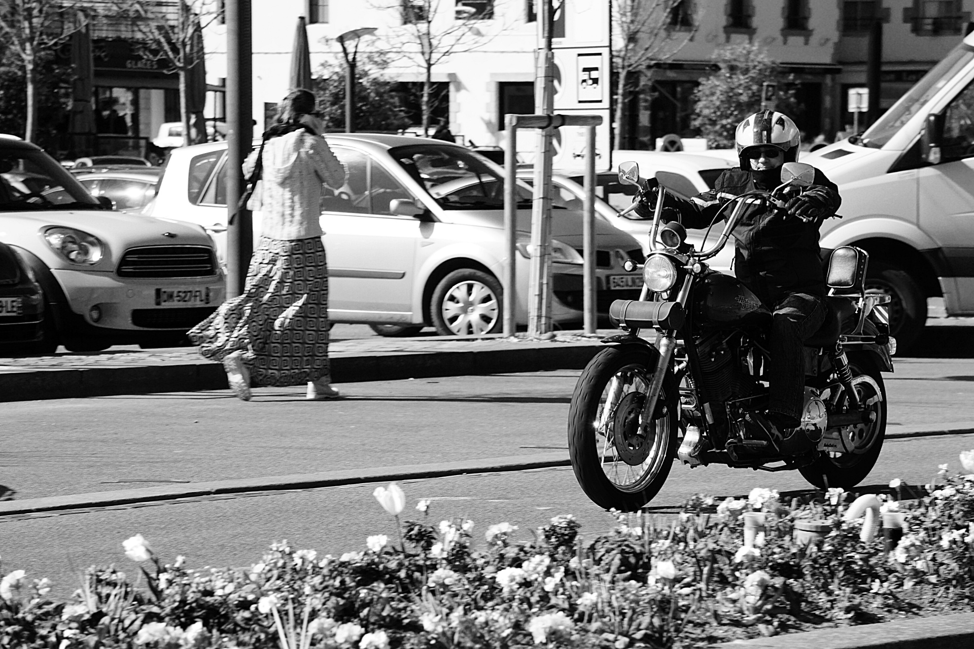 biker city two wheels free photo