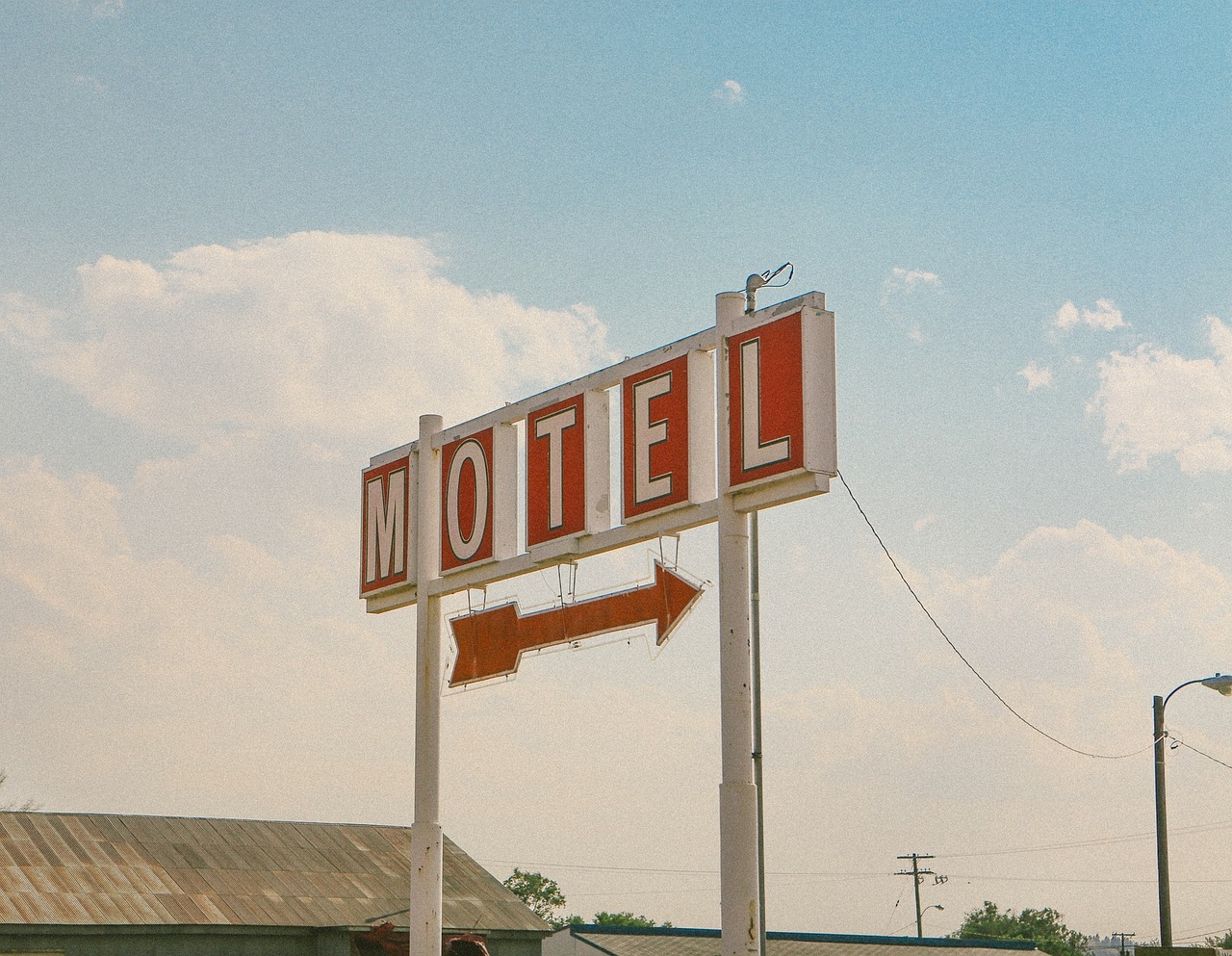 motel sign arrow free photo