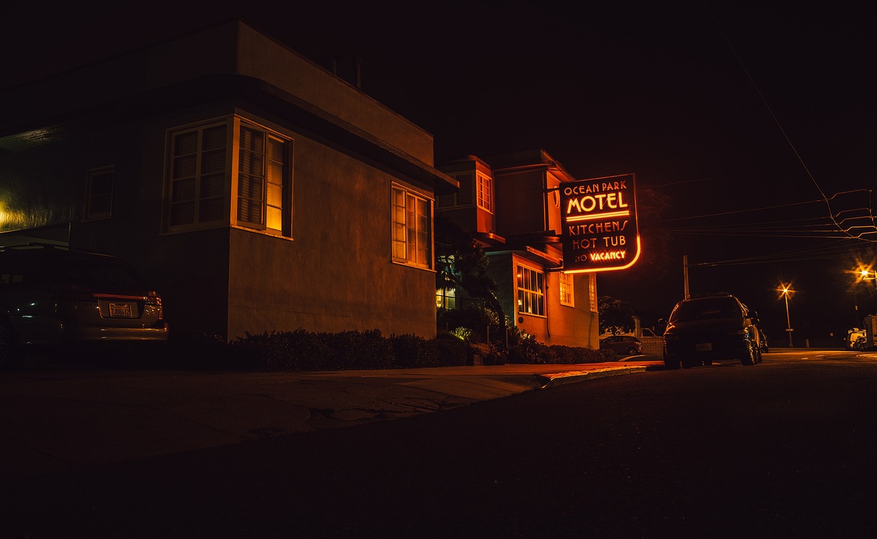 motel sign street free photo