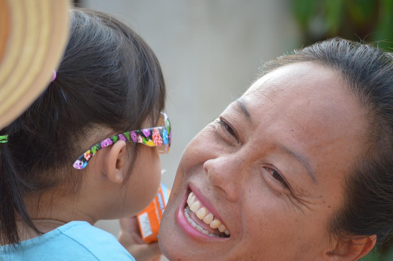 mother and child portrait thailand free photo