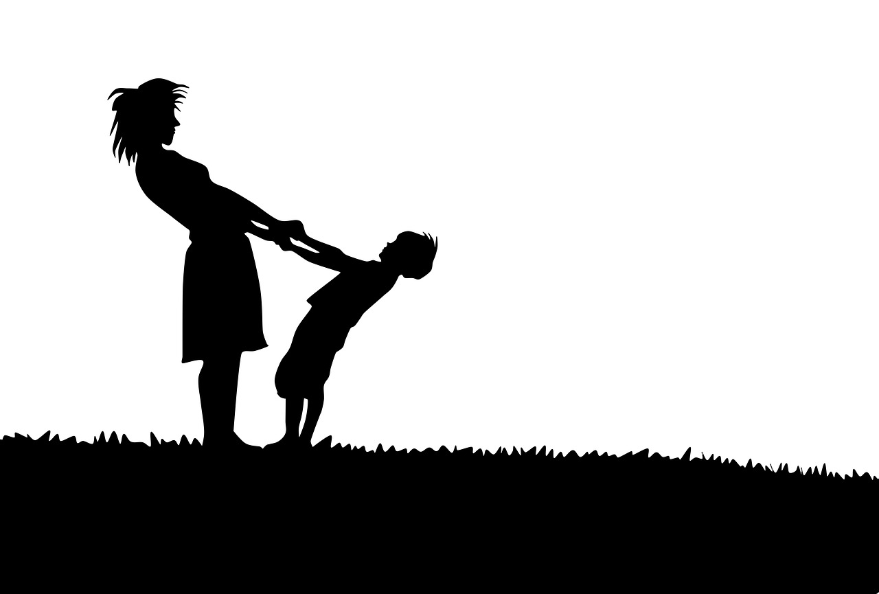 mother and son silhouette family free photo